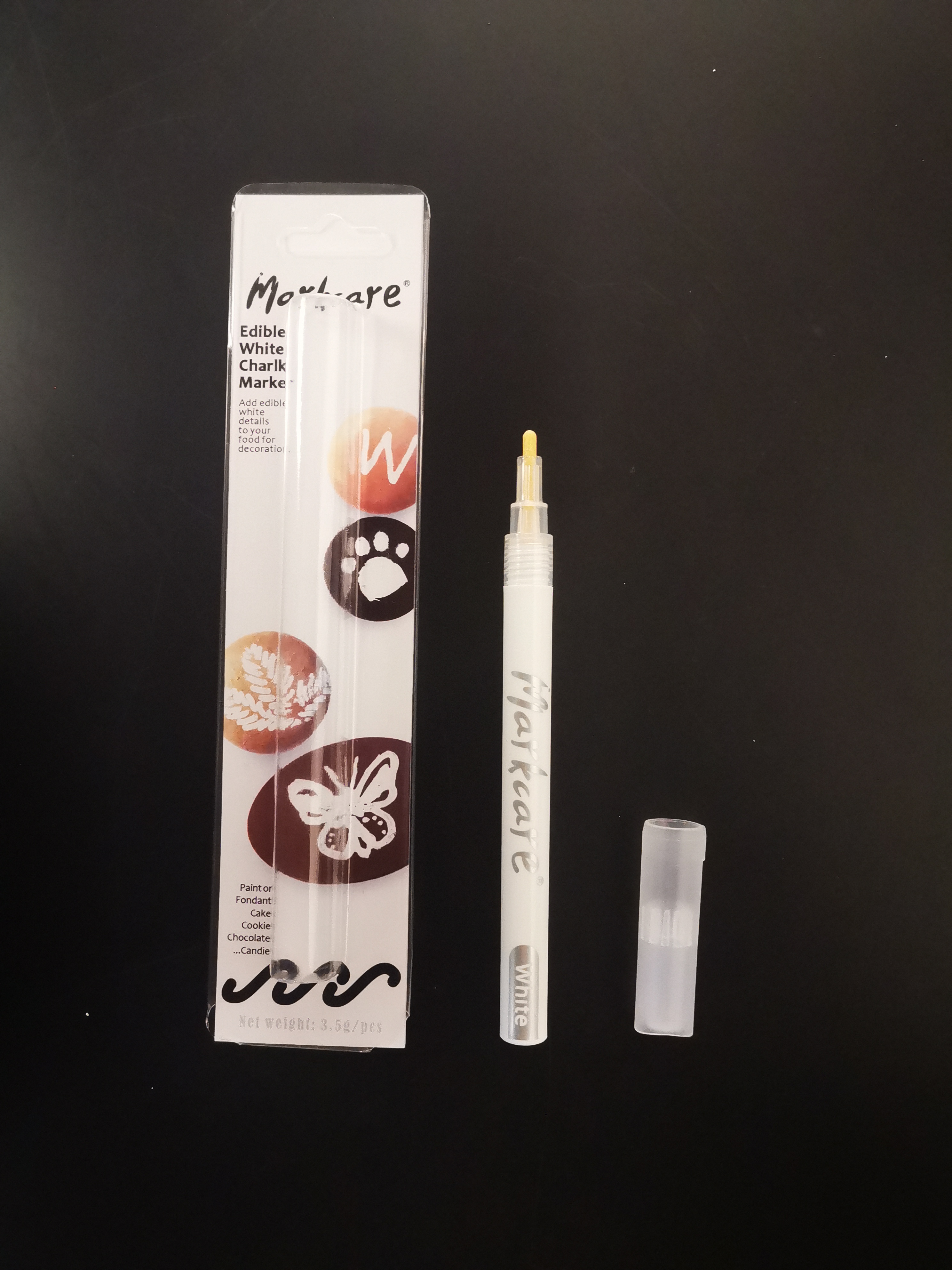 Marqueur charlk comestible blanc